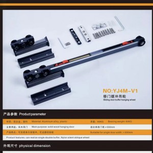 Hidraulikus puffer Két ajtó összekapcsolt keskeny keret kiegészítők design görgő