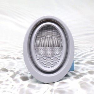 Szilikon smink kefe tisztítása mat, összecsukható smink ecset tisztító tál