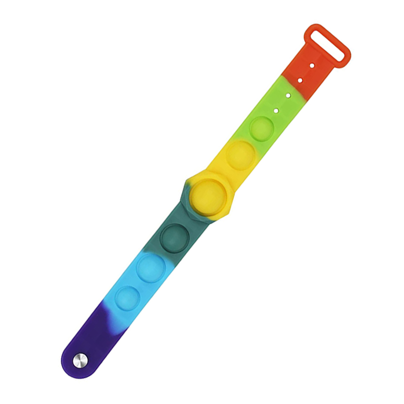 Gyerekek Szilikon Pop Fidget karkötő és csuklópánt játékok, felnőttnyomja buborék Érzékszervi Stress Relief Ajándék Játék