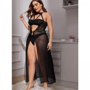 Fekete hosszú szoknya szexi pizsamas