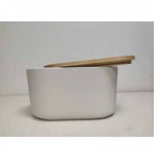 Nagykereskedelmi hosszú, fából készült fedél kerámia kőtartó tároló kenyér doboz