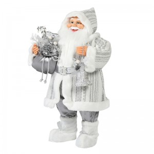 30 ~ 110cm Karácsonyi állt Santa Claus Ornament Deluxe Dekoráció Fesztivál Ünnepi Figurák Gyűjtemény hagyományos Xmas