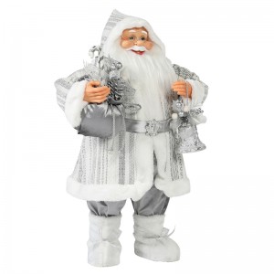 30 ~ 110cm Karácsonyi állt Santa Claus Ornament Deluxe Dekoráció Fesztivál Ünnepi Figurák Gyűjtemény hagyományos Xmas
