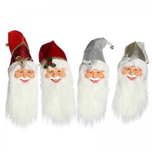 20 ~ 70cm karácsonyi santa claus fej díszek díszek fa lógó figurák gyűjtemény baba medál kis hagyományos xmas