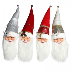 20 ~ 70cm karácsonyi santa claus fej díszek díszek fa lógó figurák gyűjtemény baba medál kis hagyományos xmas