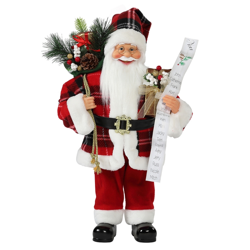 30 ~ 110cm Karácsonyi Mikulás ajándék táska dísz díszítés hagyományos üdülés figurák gyűjteménye Xmas sorozat