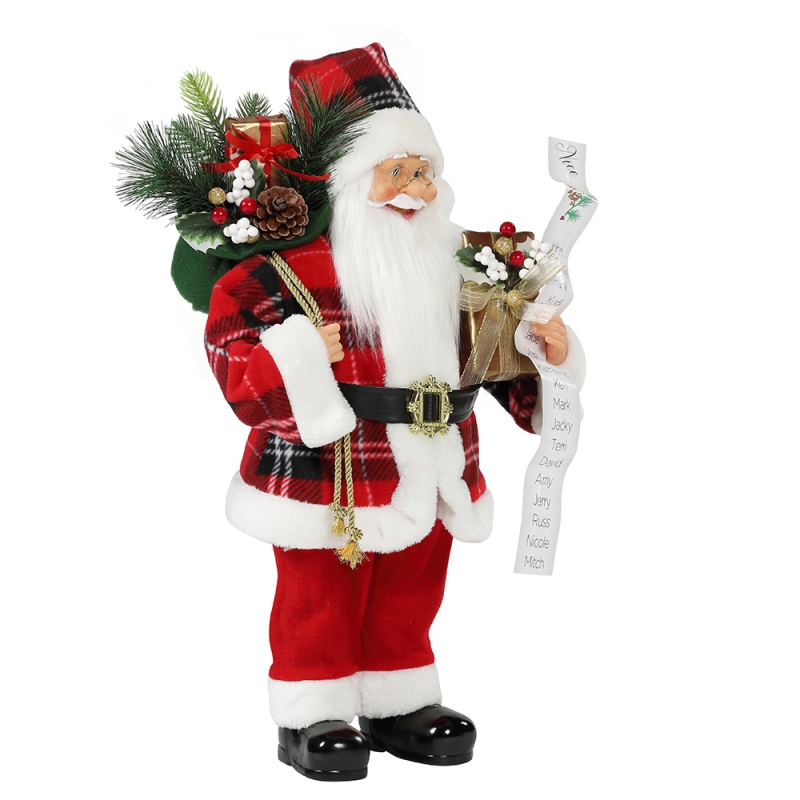 30 ~ 110cm Karácsonyi Mikulás ajándék táska dísz díszítés hagyományos üdülés figurák gyűjteménye Xmas sorozat