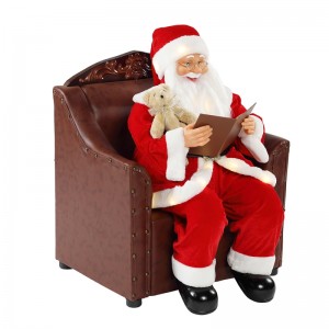 80 cm-es Sofa Santa Claus világítástechnikai díszítéssel karácsonyi dekoráció ünnepi figurák gyűjteménye hagyományos xmas