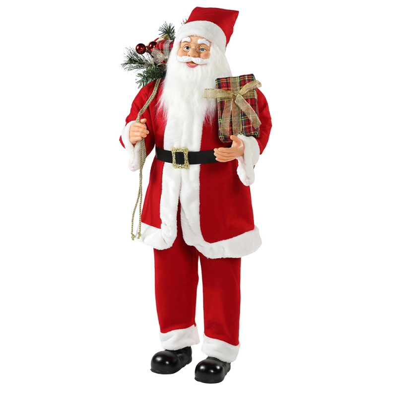 30 ~ 110cm karácsonyi állt Santa Claus ajándék táska díszítéssel Dekoráció hagyományos figurák gyűjteménye Xmas sorozat