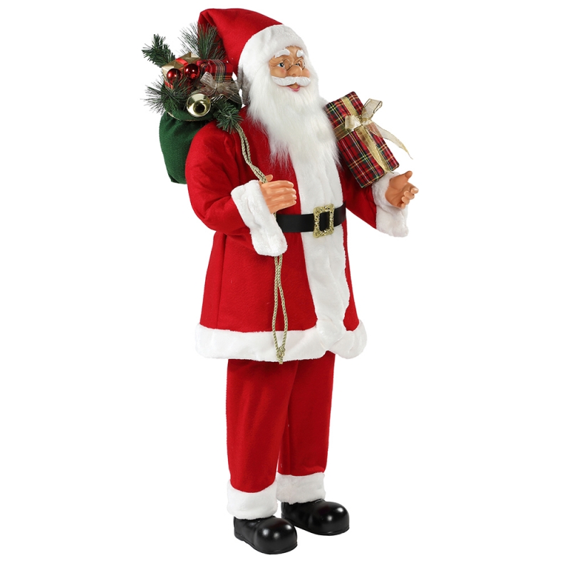 30 ~ 110cm karácsonyi állt Santa Claus ajándék táska díszítéssel Dekoráció hagyományos figurák gyűjteménye Xmas sorozat