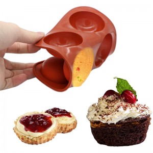 Félig kerek alakú szilikon penész, sütőforma