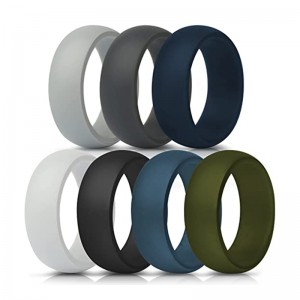 Gyári kimenet, egyéni szilikon gyűrűk férfiaknak, esküvői bnad
