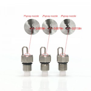 A rubin eléri a porlasztó fúvókát