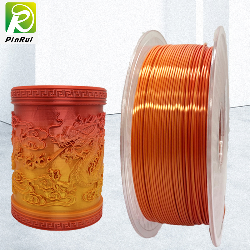 Pinrui kiváló minőségű vörös-arany szivárvány 1.75mm 3Dnyomtató PLA Filament
