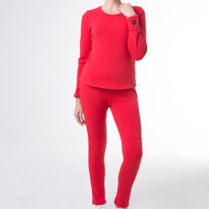 Teljes készlet fűtési alsónemű, hordható akkumulátor Fűtött hosszú fehérnemű a test melegítéshez