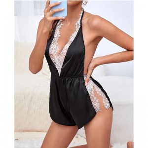 Női szexi fehérnemű Sheer Seer See-through Mesh Szexi csipke Pajamas Nightdress Egyenletes Temptation Nightgown