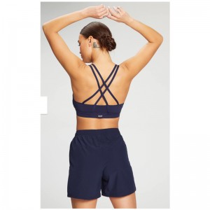 Multi-Strap Cross-Back és Beépített Kupa Sport Bra Set