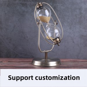 Időzítő Fém forgó homokóra Európa stílusúnappali dekoráció dísztárgyak születésnapi ajándék30/60 mins Time Hourglass