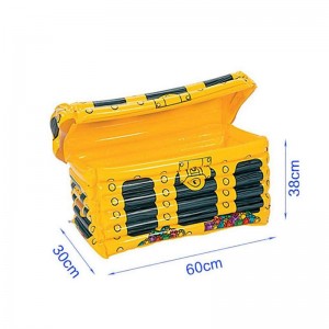 Felfújható kincsesláda hűvösebb Halloween témájú dekorációs kiegészítő a gyerek születésnapjára