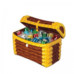 Felfújható kincsesláda hűvösebb Halloween témájú dekorációs kiegészítő a gyerek születésnapjára