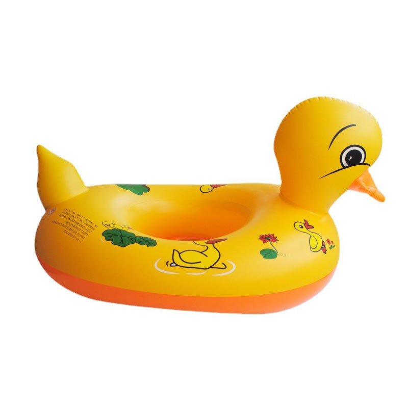 Gyerekek kartonos úszógyűrű, PVC sárga kacsa felfújható vízi út gyerekeknek