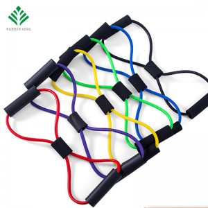 Jóga ellenállás sáv cső Stretch test fitnesz izom edzés 8 8 típus