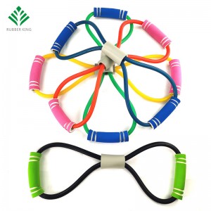 Jóga ellenállás sáv cső Stretch test fitnesz izom edzés 8 8 típus