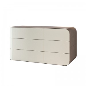 Modern otthoni bútor bőr fa fehér svédasztalos oldalsó táblázat az étkezőhöz