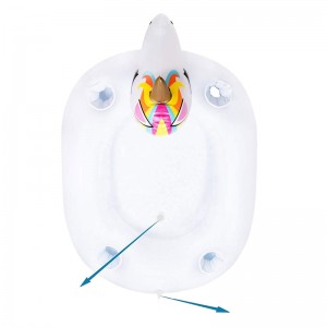 Úszó jégtálcás ital tartó, ital svédasztalos piknik BBQ hűtő, felfújható egyszarvú tálaló bár