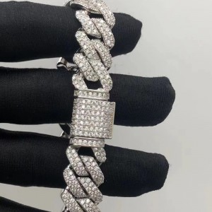 Tuochen ékszerek sterling ezüst 925 Moissanite kő karkötővel az ember számára