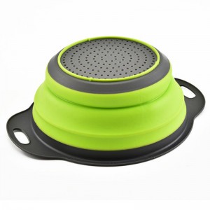 Többfunkciós összecsukható zöldség gyümölcs mosás tároló mosogató műanyag szűrő összecsukható kosár