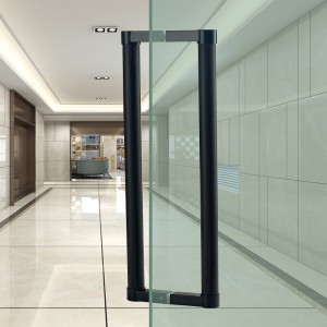 SS-022 Kiváló minőségű, dupla oldalú, rozsdamentes galsok ajtó húzása, rozsdamentes acél modern bejárati ajtó fogantyú húzása, matt fekete