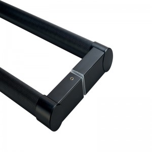 SS-022 Kiváló minőségű, dupla oldalú, rozsdamentes galsok ajtó húzása, rozsdamentes acél modern bejárati ajtó fogantyú húzása, matt fekete