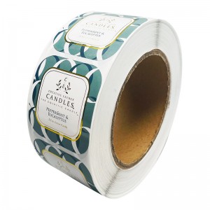 Színes bronzoló átlátszó önfagás egyedi forró ezüst L0G0 bevont papír tekercs címke matrica