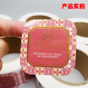 Színes bronzoló átlátszó önfagás egyedi forró ezüst L0G0 bevont papír tekercs címke matrica