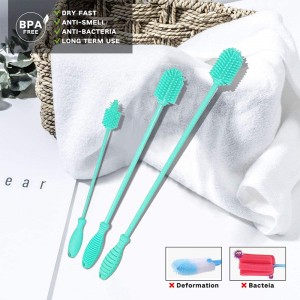 Puha szilikon konyhai üveg üveg tisztító kefe