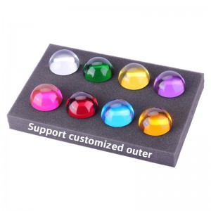 egyedi fengshui díszek otthoni dekoráció tiszta kupola színes gömb gyanta kristály akril kerek félteke papírsúlyú készlet