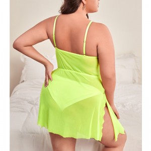 Virághímzés hímzés háló hasított comb cami hálóing szexi háló éjszakai ruha