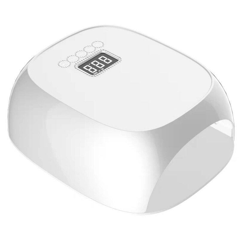 M&R 801PRO vezetéknélküli LED körömlámpa, vezetéknélküli körömszárító, 72W -os újratölthető LED körömlámpa, hordozható gél UV LED körömlámpa 4 időzítő beállítási érzékelővel és LCD kijelző zöld