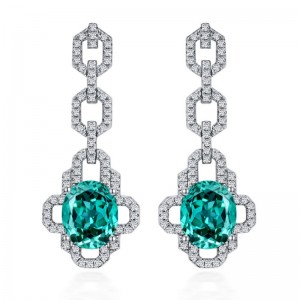 Tuochen ékszerek egyedi sterling ezüst 925 magas széntartalmú gyémánt kő fülbevalóval