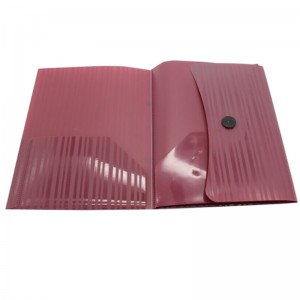 A4 méretű PP műanyag gombos dokumentum táska iskolához és irodához