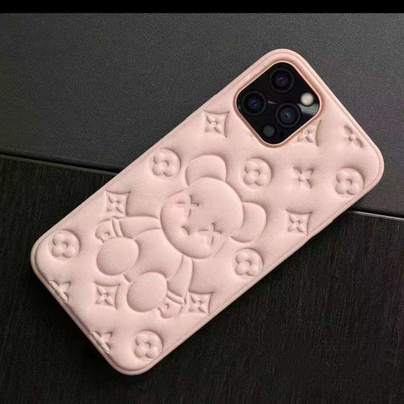 Új mobiltelefon -tok, Apple iPhone13Pro bőr medve 3D dombornyomás folyamat mobiltelefon védő bőr tok