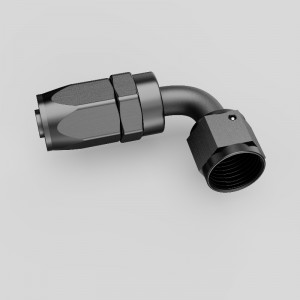 Egy tömlő 30 45 60 90 120 150 180 fokos forgó tömlő vége eloxált alumínium üzemanyag -adapter olaj üzemanyag -illesztő olajhűtő tömlő vége