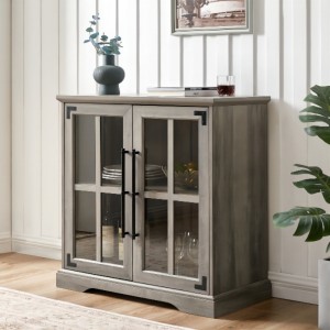 Konyha étkezőnappali oldalsó fedélzeti svédasztalos szekrény, 32 hüvelyk, 2 ajtó dupla polc, kortárs stílus