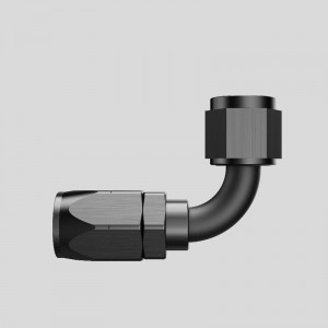 90 fokos alumínium forgó Egy tömlő vége fonott üzemanyagvezetékhez