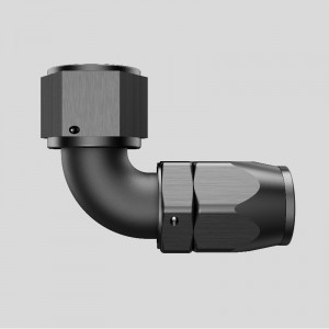 Teljes áramlás 90 fokos vágóforgó tömlő vége