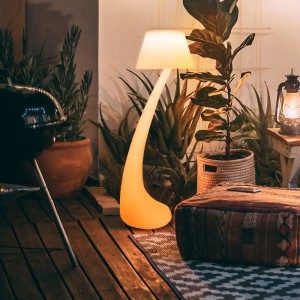 132 cm magas színű LED -es saroklámpa tompítható távirányítóval