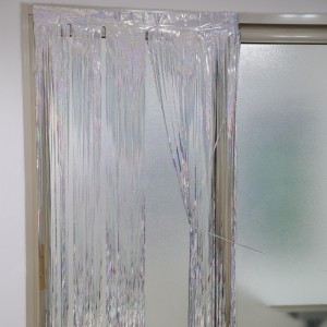 Nagykereskedelem 1*2M Fóliapadfüggöny a születésnapi partira esküvői háttér dekoráció eső selyem többszínű bojt eső selyem party