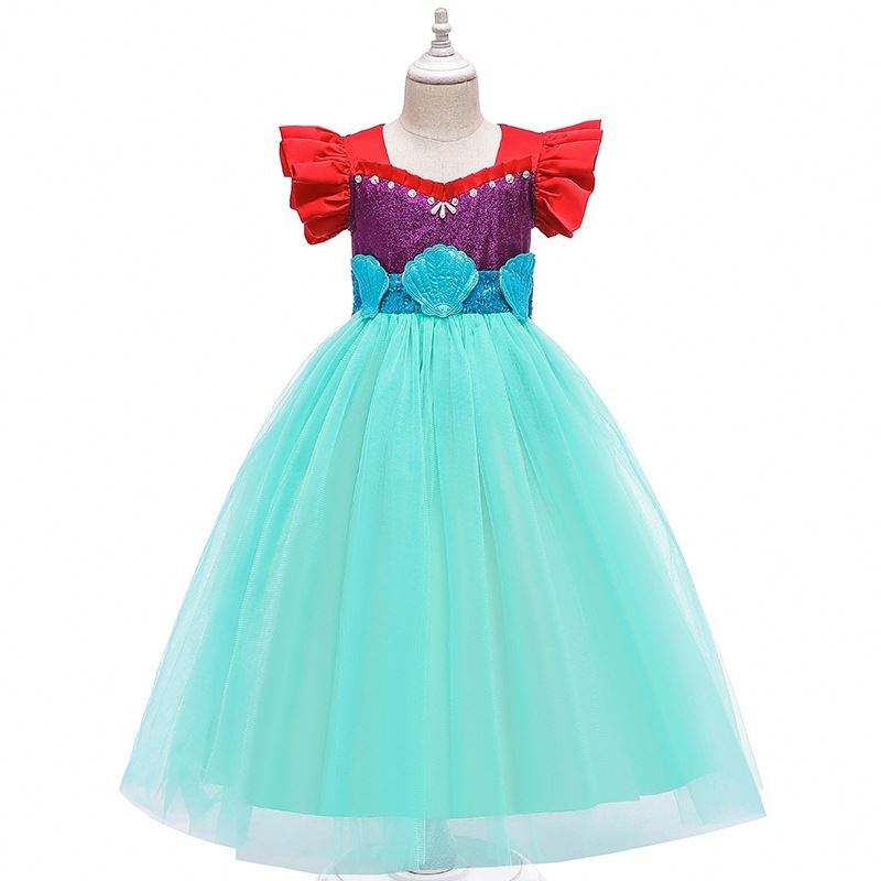 Baige gyerekek sellő Ariel hercegnő lány ruha halloween előadás cosplay jelmez mry002