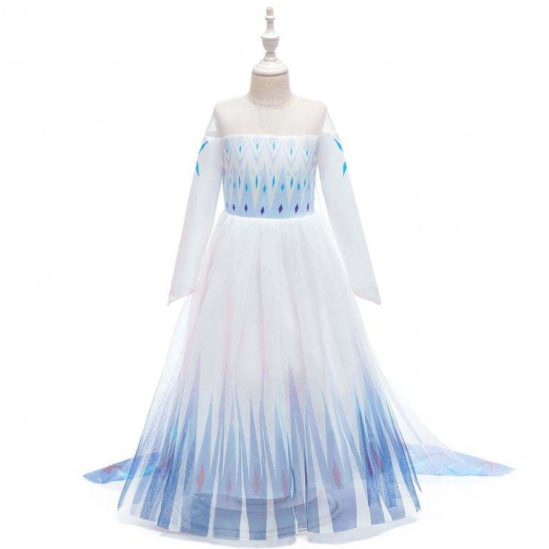 Baige új dizájn lányok anna fehér ruhás cosplay buli öltözködés hercegnő Elsa film gyerekek ruhák